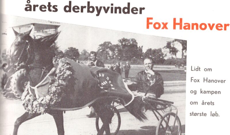 F- hestenes Derby - i 1964 vinder Fox Hanover Fox Hanover Løfgren sejrsrunde Derby 1964