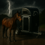 Hestetrailer væltet i grøften En intens og dramati