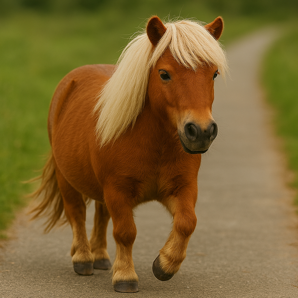 en pony der gaar paa e