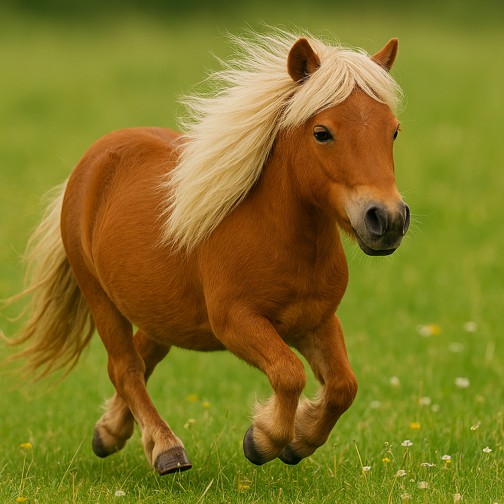To vildfarne ponyer indfanget en pony der løber fr